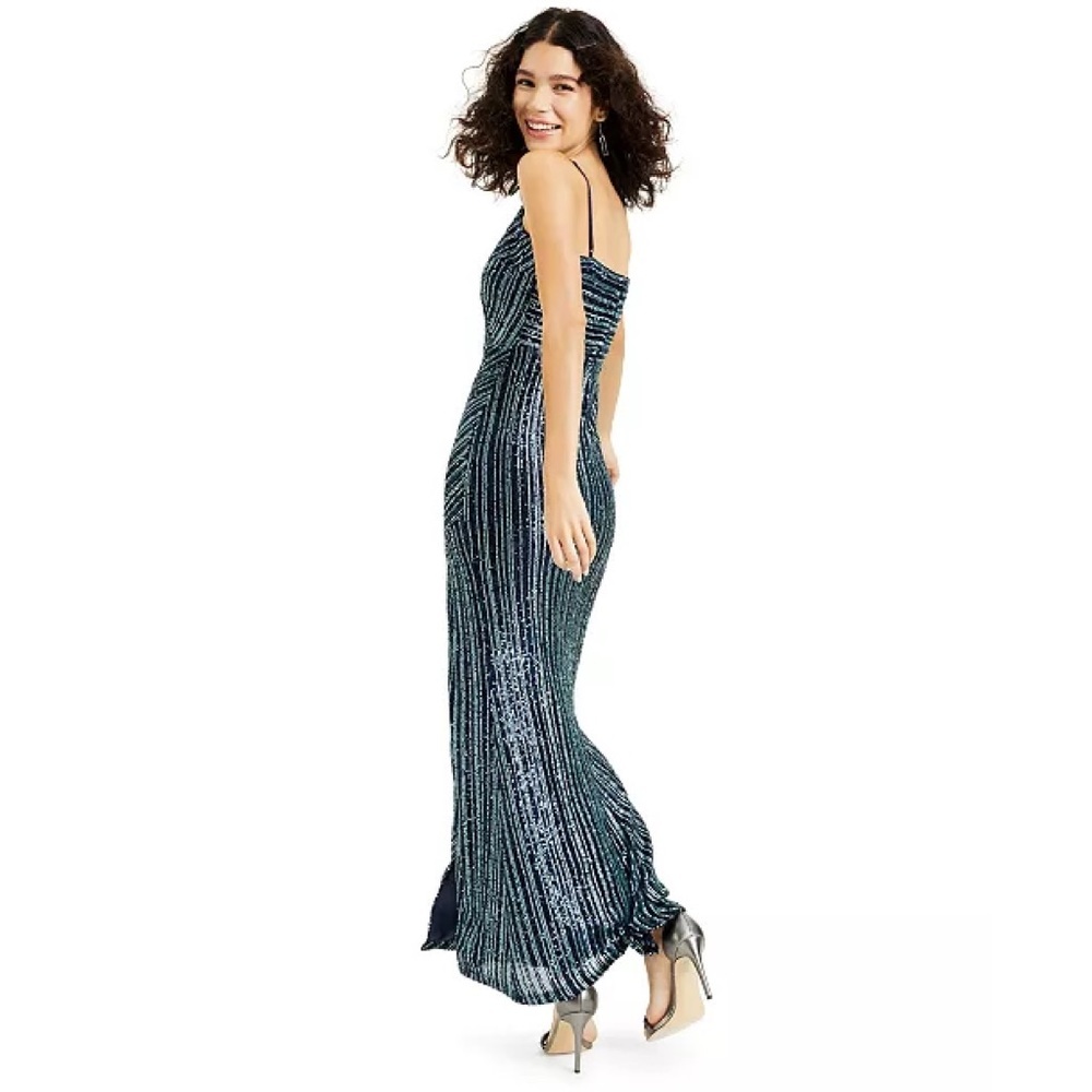 Trixxi Sequinned High-Slit Gown - Picture 2 of 3